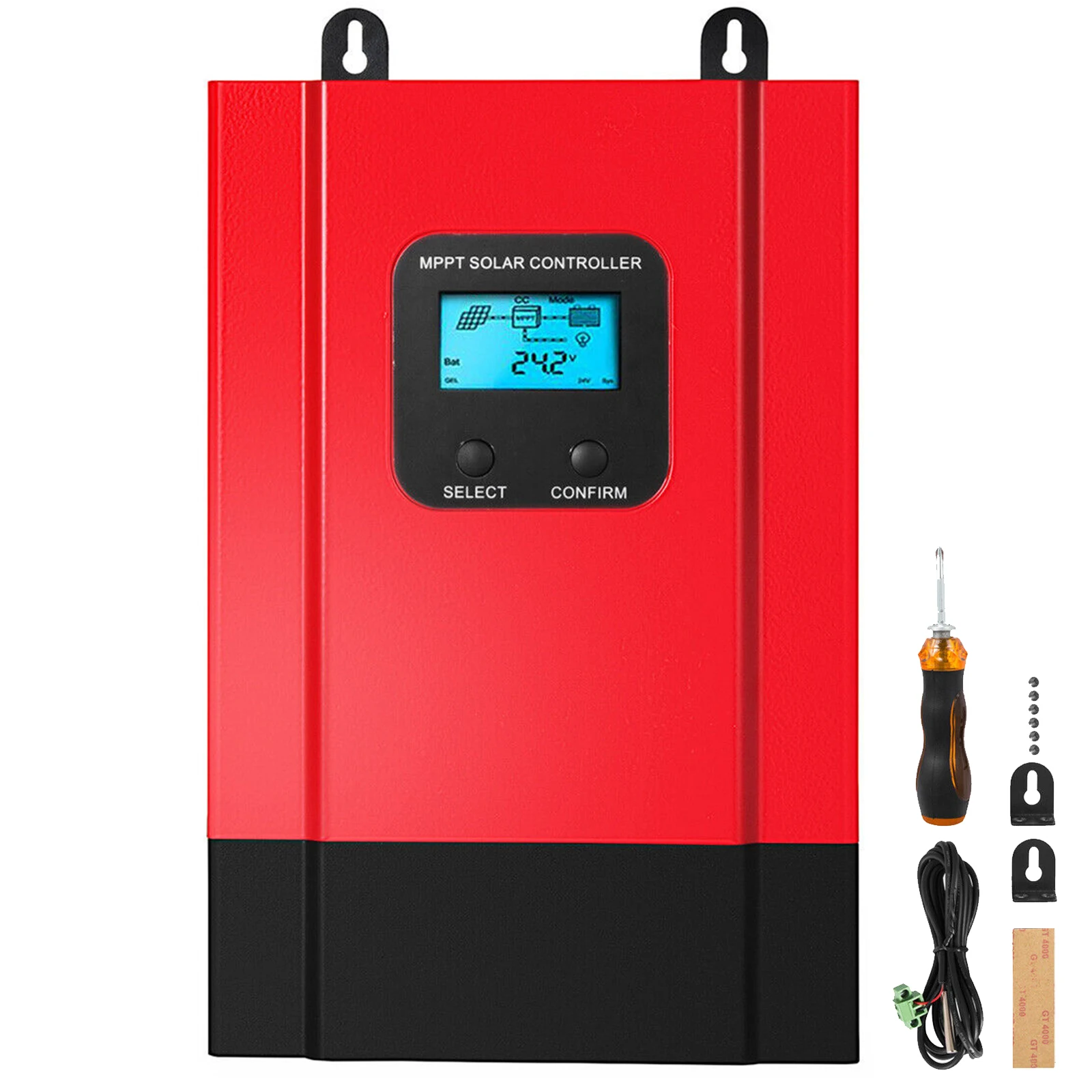

VEVOR 40A 60A MPPT Solar Charge Controller DC12V/24V/36V/48V Auto System Battery Charger Regulator Max PV Input 150V LCD Display