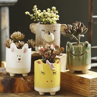 cute rabbitfrogeagle succulent plant container resin flower pot bonsai ornament lovely flower pot resin plant pot