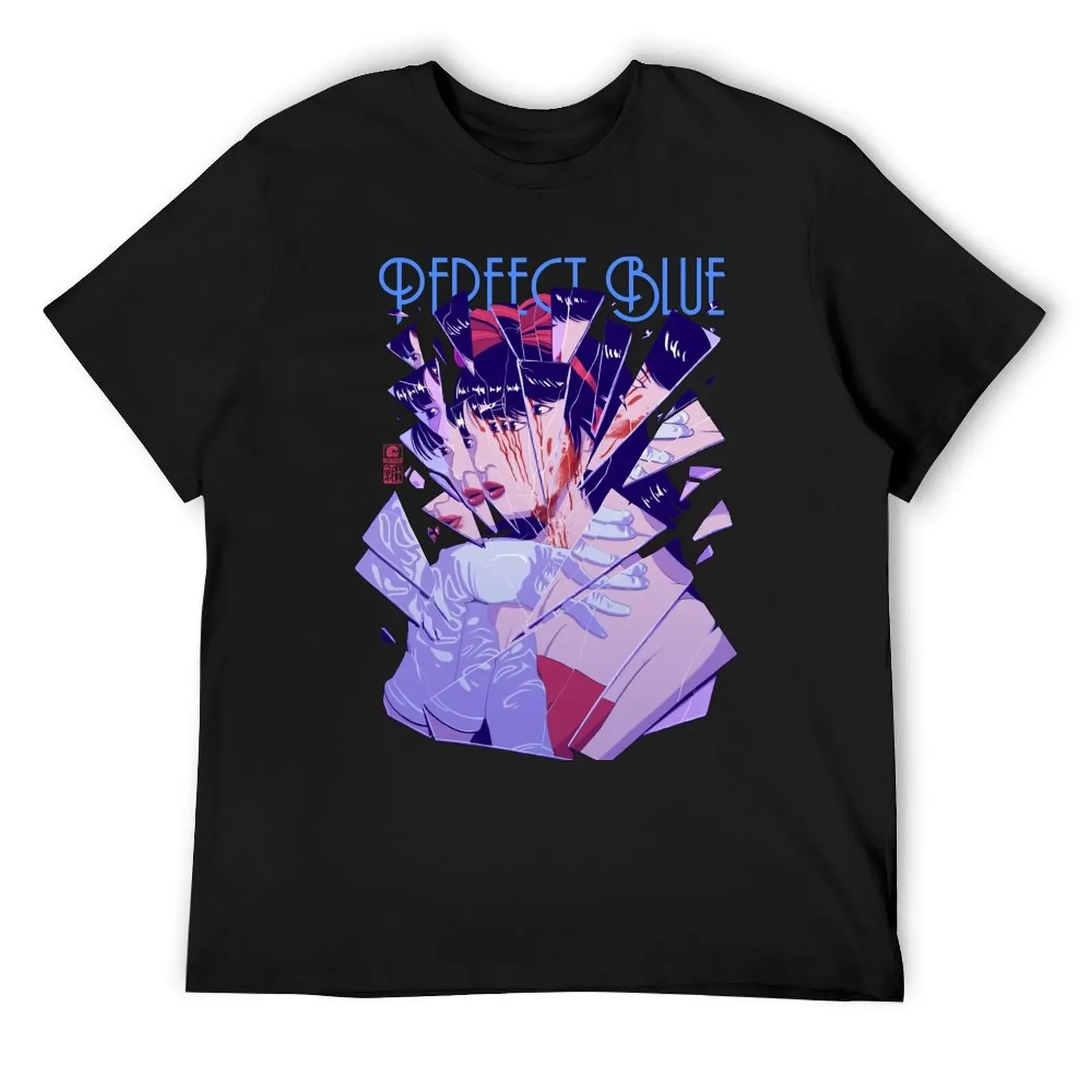 Футболка Perfect Blue Shards футболки с аниме кавайная одежда простые мужские рубашки