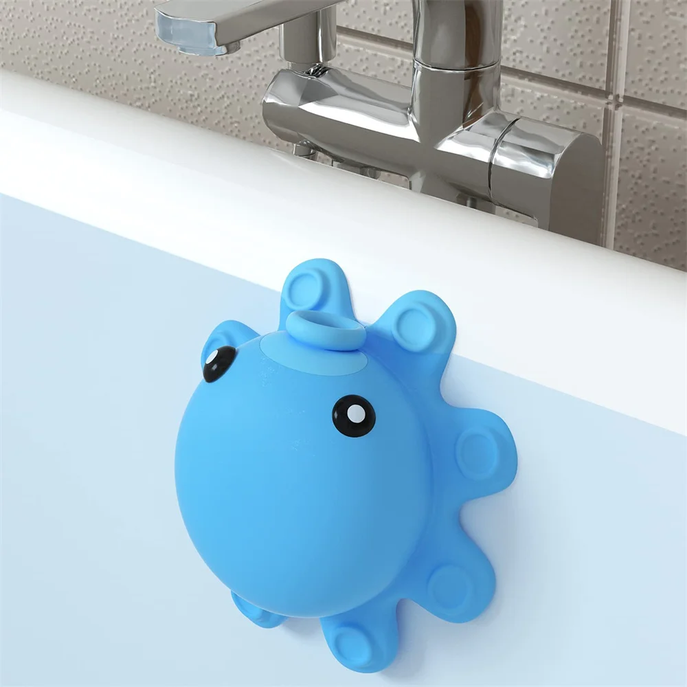 

New Bathtub Drain Stopper Food Grade Silicone Water Stoppers Drain Plug Cover Cute Octopus Design For Bathroom Laundry Kitchen
