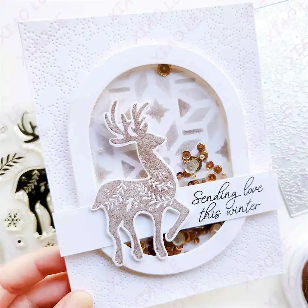 Christmas Deer Folk Star Snowflakes New Metal Cutting Dies Stamps Stencil for Diary Decoration Embossing Template Diy Greeting
