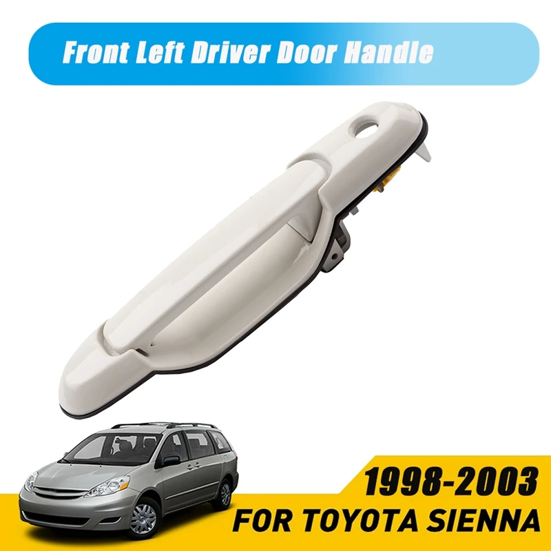 

For 1998-2003 Toyota Sienna Front Left Driver Outside Exterior Door Handle White 69220-08010 New