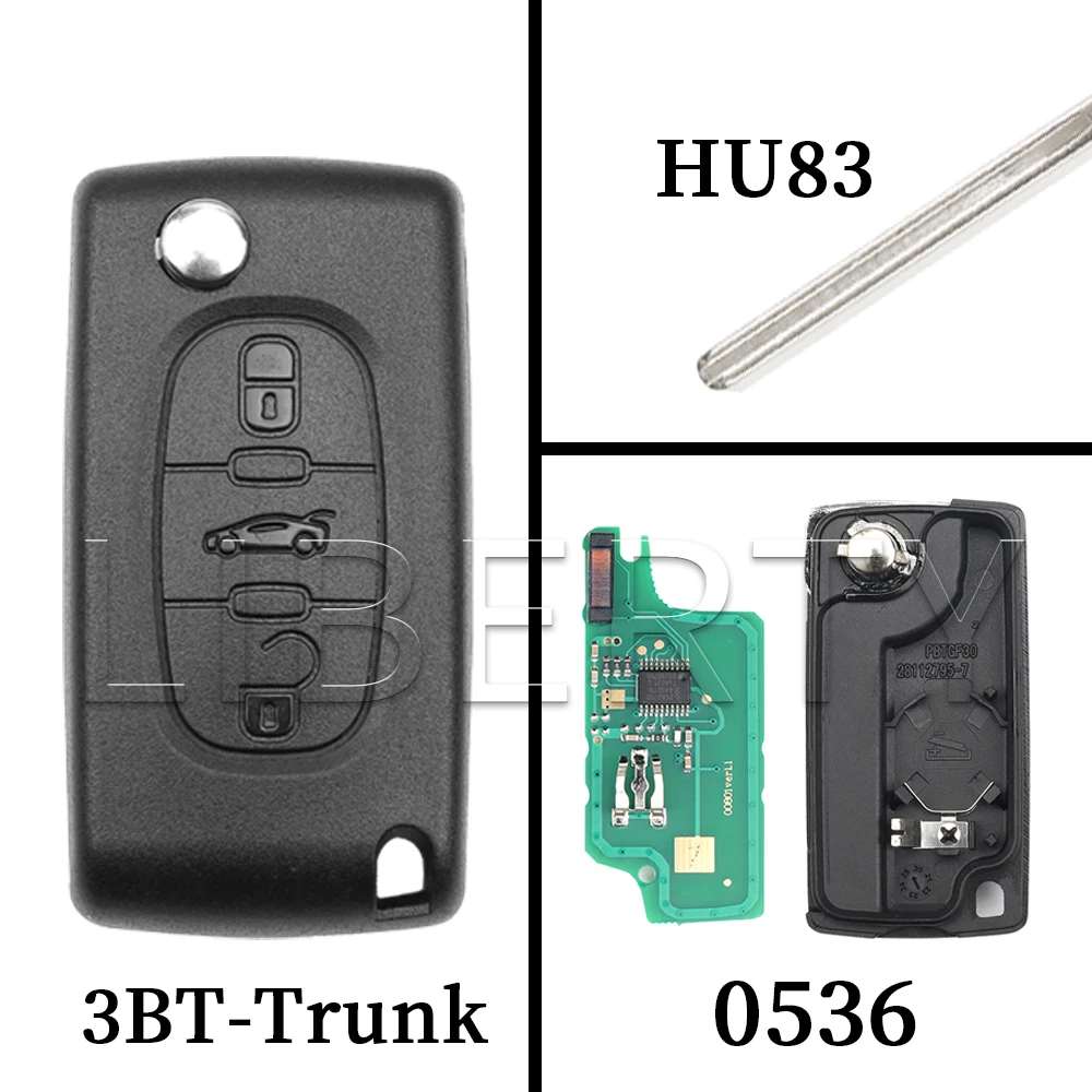 

Ключ дистанционного управления Ly Flip для Peugeot 207 307 308 407 607 807 для Citroen C2 C3 C4 C5 C6 Xsara Berlingo HU83 VA2 0536 0523 ASK FSK