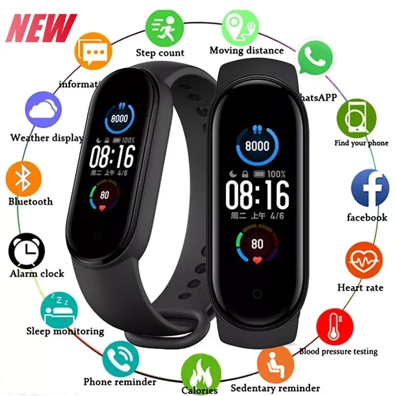 

NEW2023 For M5 Smart Women Fitness Sports Smart Band Fitpro Version Bluetooth Music Heart Rate Take Pictures Smartwatch