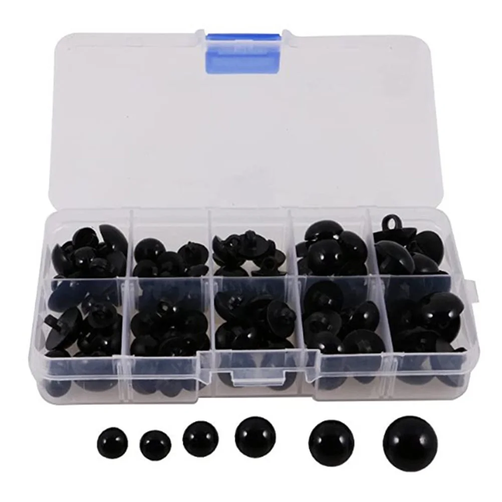 

100 Pieces Craft Eye Tiny Black Buttons Ornament Crafts Kids Craft Mushrooms DIY Crafts Making Buttons Muñecos De Peluche