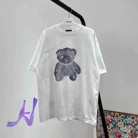 welldone 3m reflective bear printed t shirt high quality casual tshirts for men women