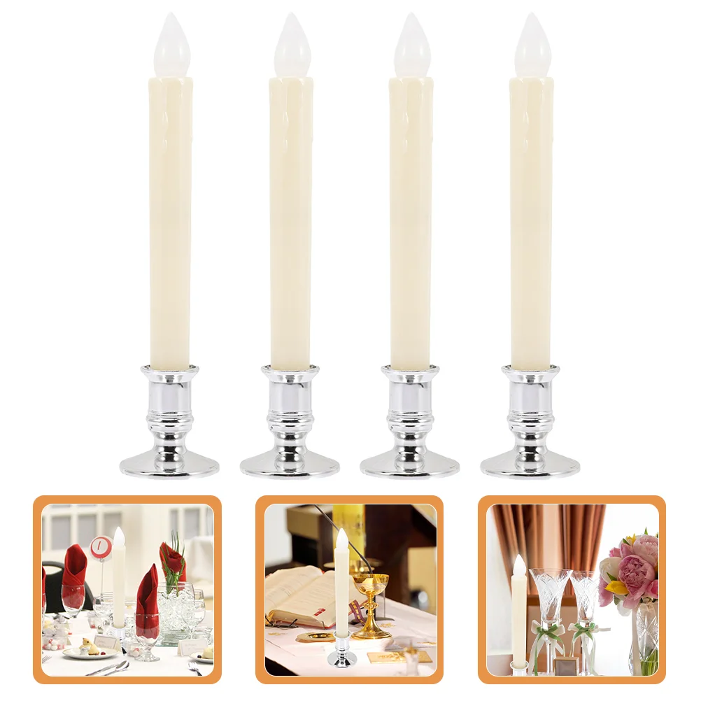 

Lamp Lights Flameless Tea Led Light Wedding Flickering Luminara Fake Tealight Operated Decor Taper Wax Church Christmas Dripless