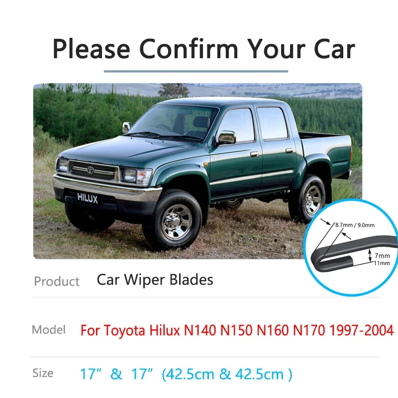 Для Toyota Hilux N140 N150 N160 N170 1997 ~ 2004 безрамные передние зимние дворники лезвия резиновая