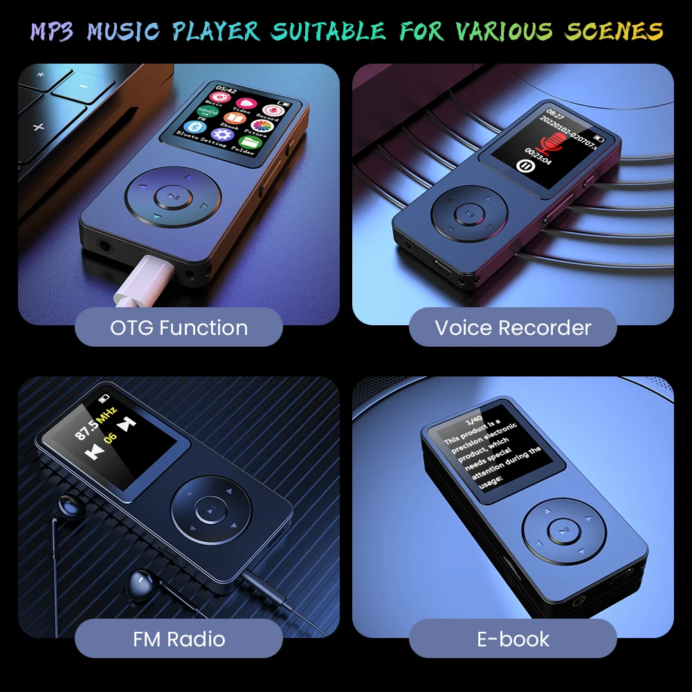 2025 Новый MP3-плеер Type-C Портативный Walkmen Bluetooth 5.4 Музыкальный плеер Поддержка записи электронных книг FM-радио для спортивных шорт (art.: 3920d3c95bf4e) - 3920d3c95bf4e