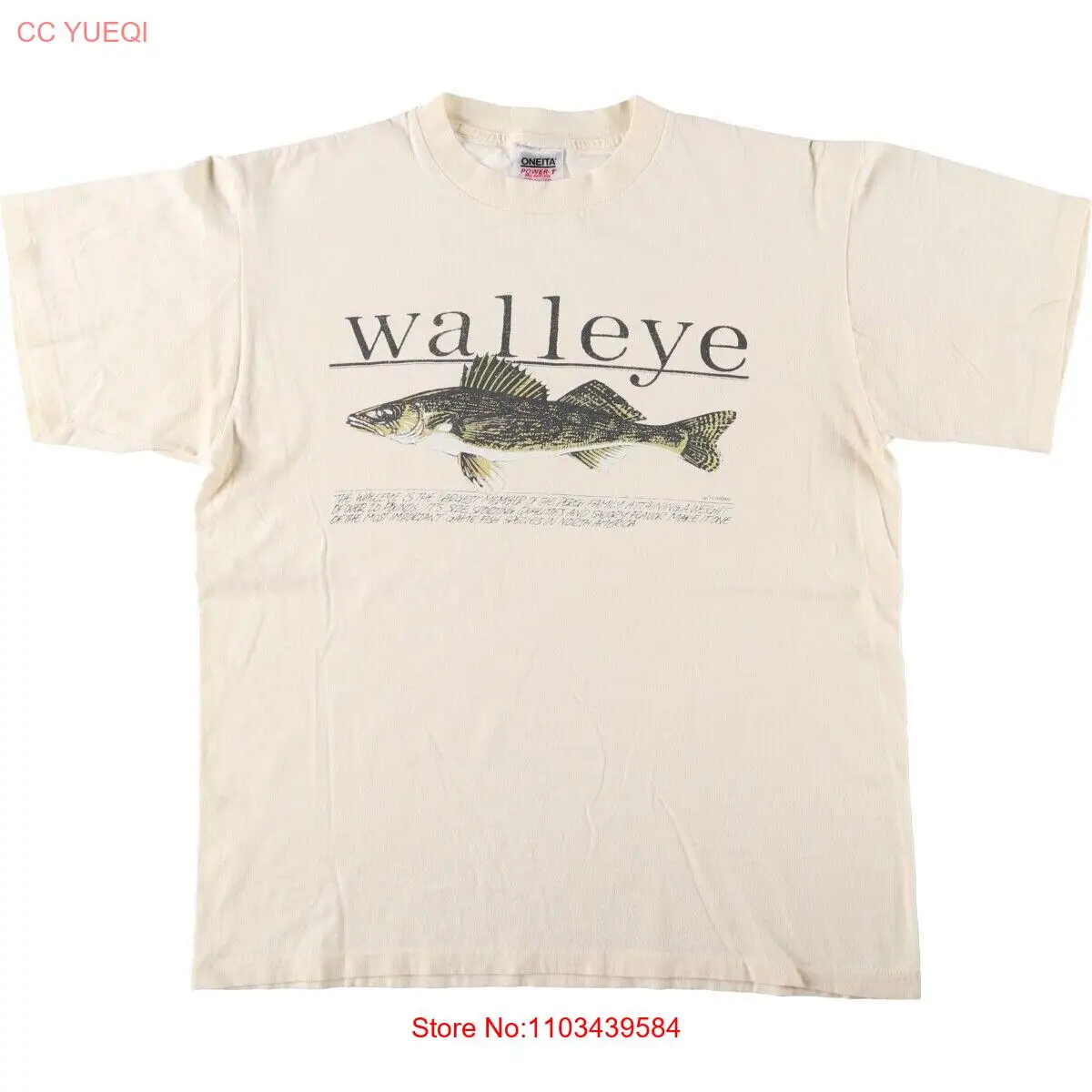 Футболка с изображением животных ONEITA POWER-T 90-х годов сделано в США мужские