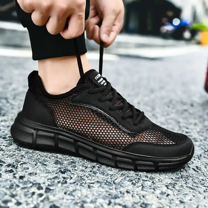 

Sport Men Suits Running Tennis Bottes Sports Shoes Without Heels Sneakers Man Summer 2021 Souliers Tennis Heightening Mesh Bike