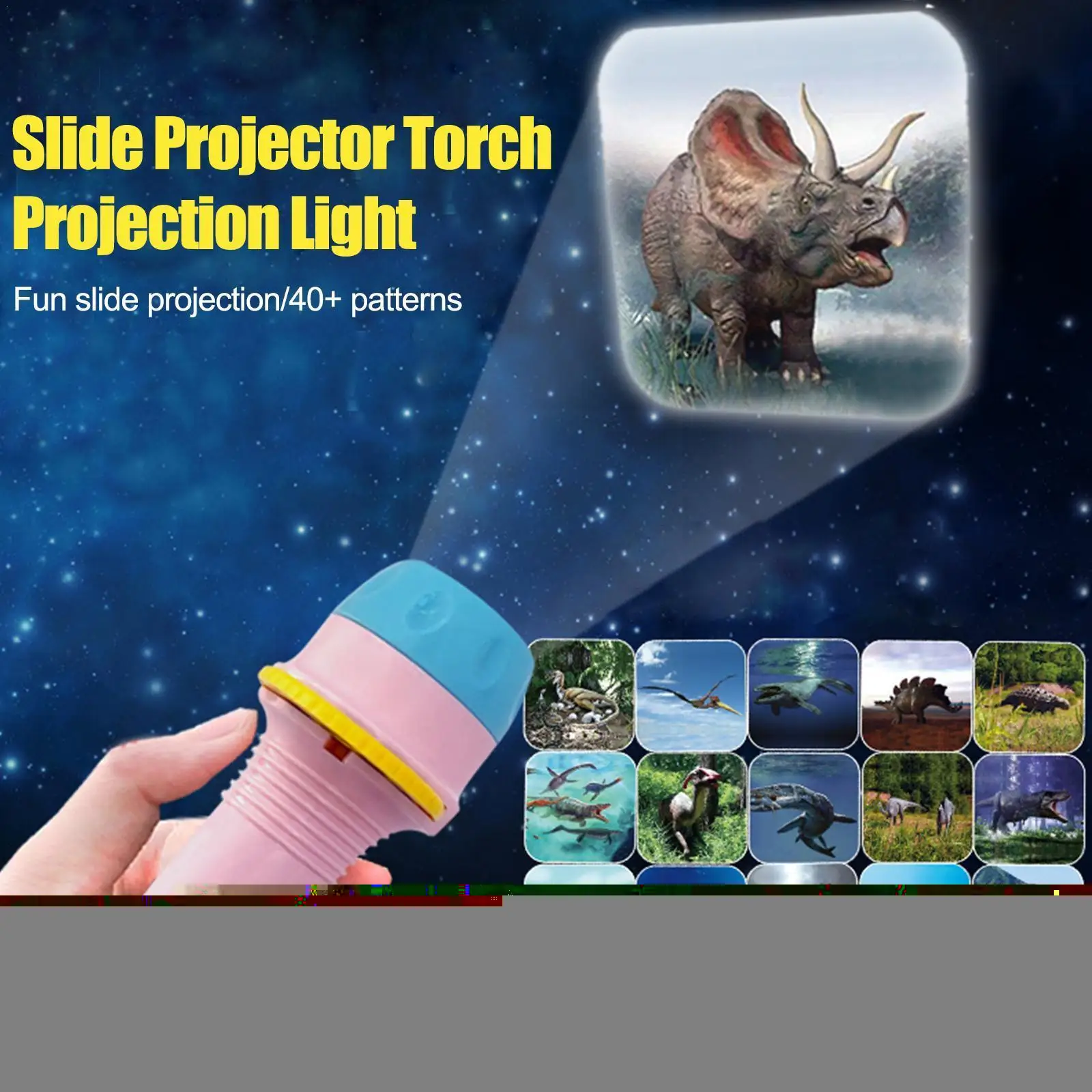 

24 Patterns Animal Projector Torch Projection Light Torches Lamp Flashlight Dinosaur, Sea Animals Night Light For Kids Xmas X3J0