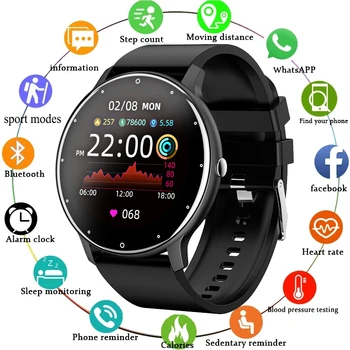 Reloj inteligente deportivo para hombre y mujer, pulsera resistente al agua con Bluetooth, Monitor de ritmo cardíaco y sueño para Android e ios, novedad de 2023 1