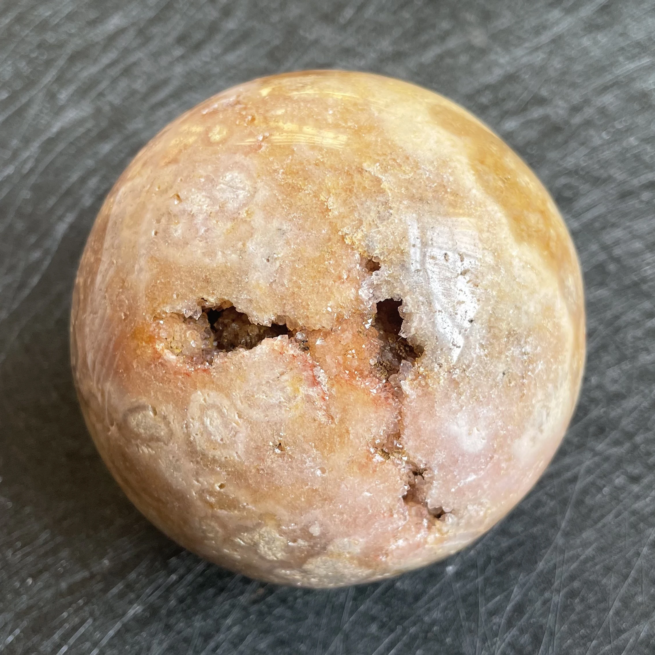 898 г натуральный аметистовый Кластер Розовый Сакура Агат Сфера открытый зуб шар