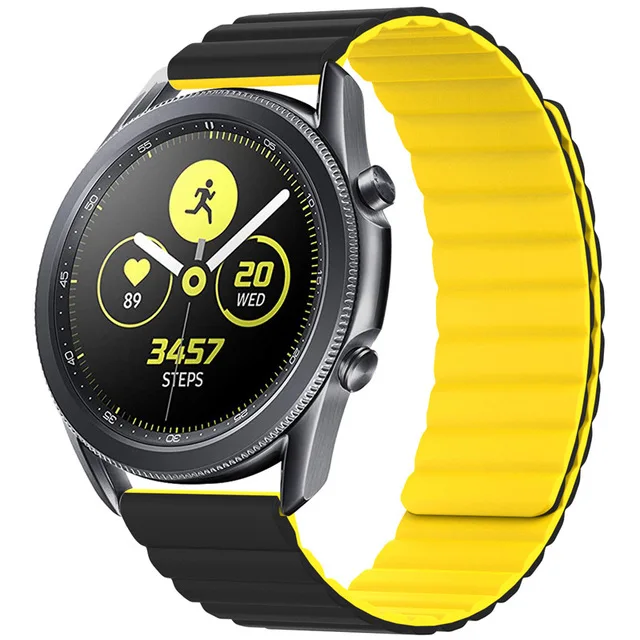 Double color strap For Amazfit gtr 3/gtr 3 pro/GTR2 2e Silicone band Samsung watch active/active 2 Magnetic Bracelet correa | Электроника