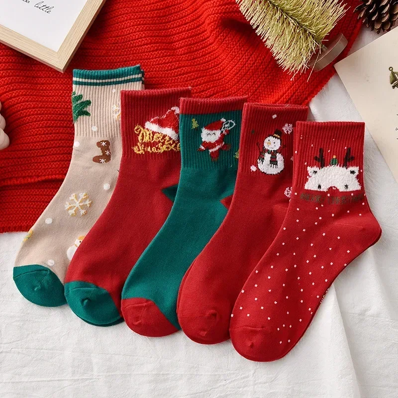 

Носки в примитивном стиле с изображением героев мультфильмов, новый подарок, носки средней длины, милые рождественские носки, зимние носки на год, Рождество, олени и японские осенние
