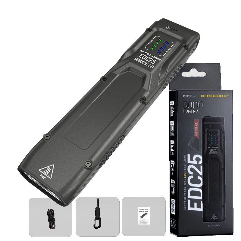Ультратонкий тактический фонарик для повседневного использования NITECORE EDC25 макс.