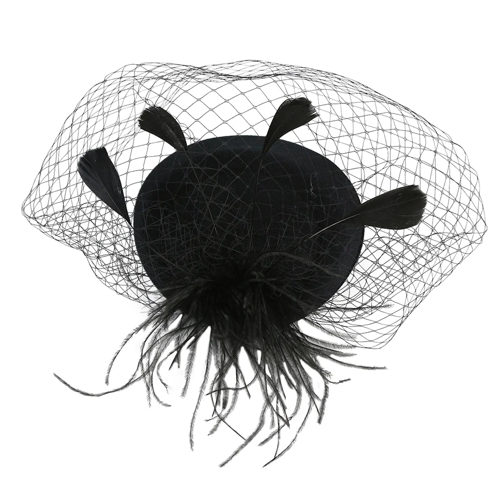 

Mesh Headband Tea Hats Women Facinatiors Womens Derby Fascinators Fashionable Dressy Party Women's Black