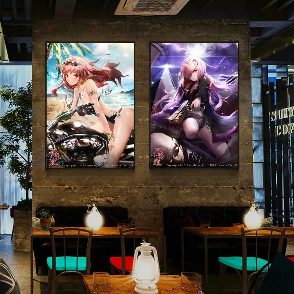 F-Furyou Michi Gang плакат с изображением дороги плакаты Наклейки художественные