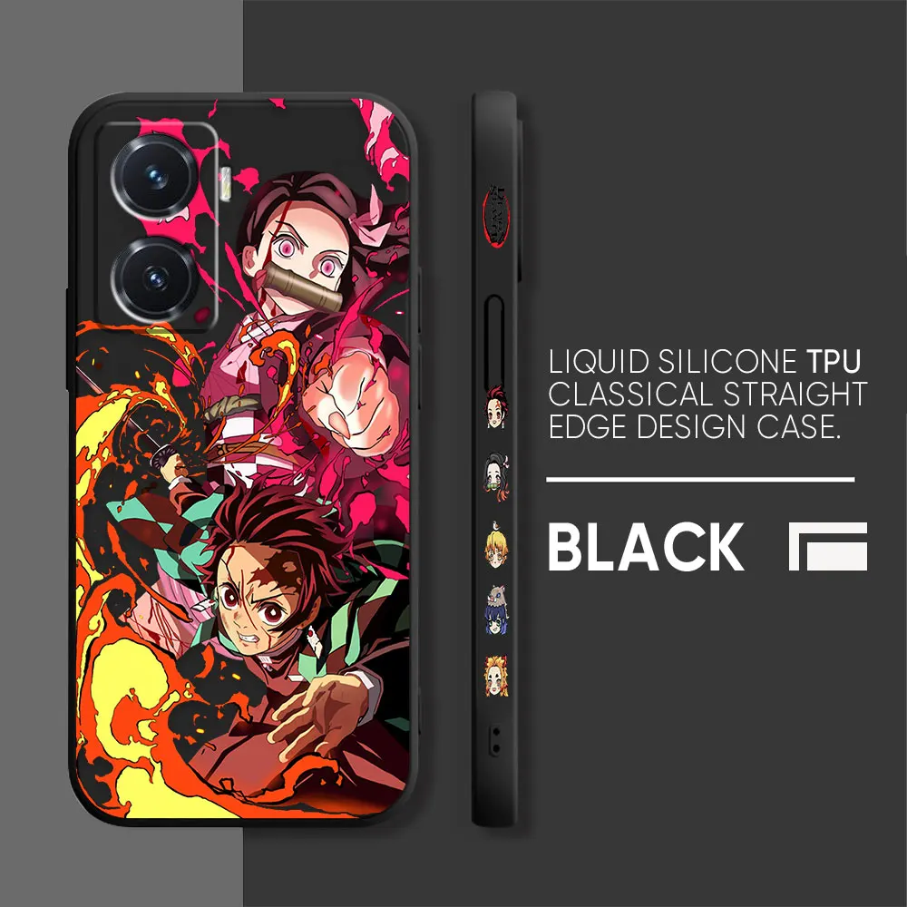Demon Slayer Kamado Nezuko Cartoon Case For VIVO Y55S Y31 Y33S Y55 Y35 Y51S Y52S Y53S Y66 Y73S Y77 Y85 Y93 Case Funda Shell Capa