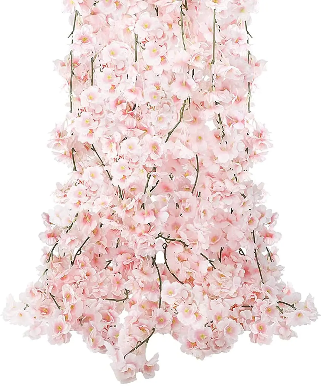 

4pcs Artificial Cherry Blossom Flower Vines Flowers for Outdoors Hanging Silk Flowers Garland for Wedding Party Home Decor
