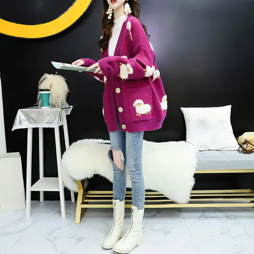 

Свитер, пальто, ветрозащитный вязаный кардиган с двумя карманами, повседневная одежда