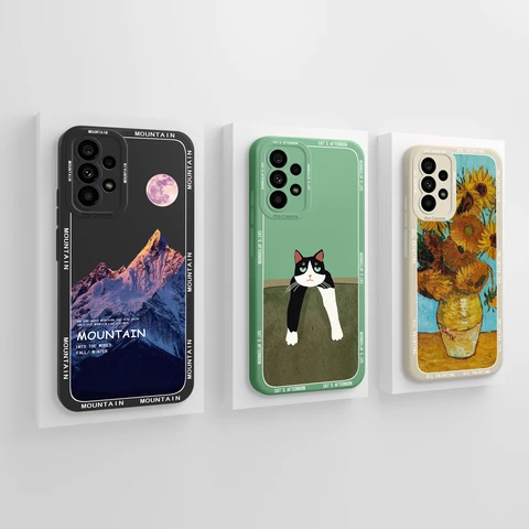 Чехол для телефона Samsung Galaxy A53, задняя крышка, мягкие защитные чехлы из жидкого силикона для Samsung A 53, зеркальная защита, бампер