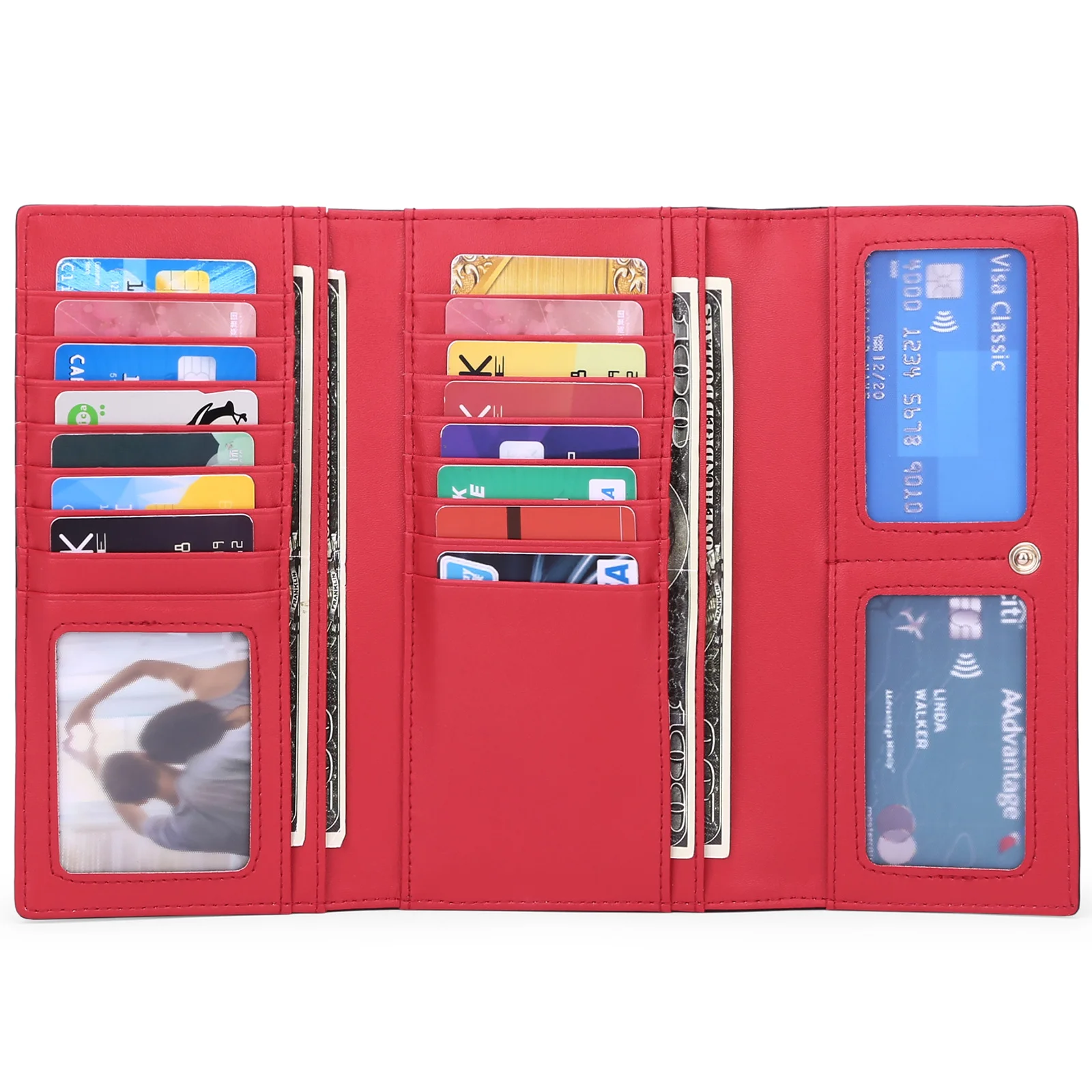 Women Wallet Anti Theft Leather Wallets For Woman Long Zipper Large Lady Clutch Bag Female Card Holder Purse