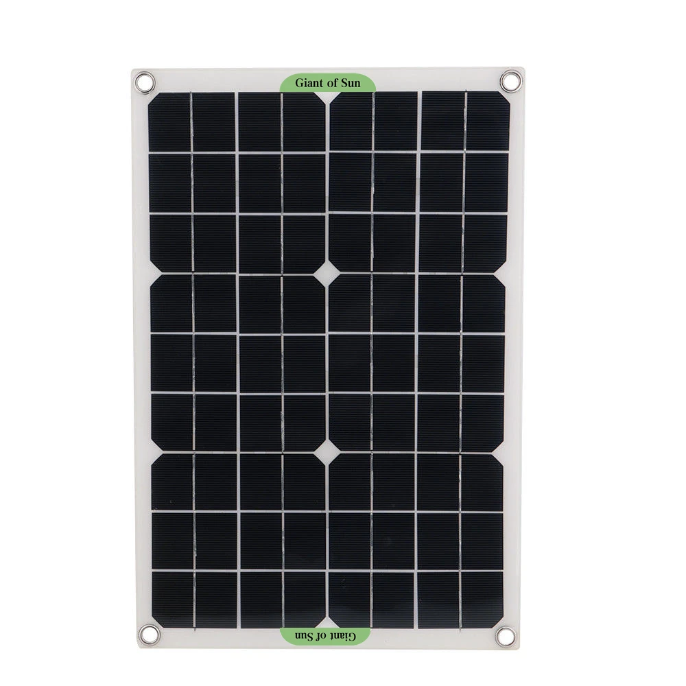 

50W 12V Solar Panel Kit Complete 10/30/60/100A Solar Controller USB Type C Phone Solar Cell Power Bank Charger System 50W 12V