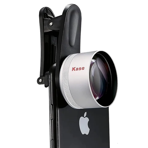 Макрообъектив Kase для смартфона Pro с зажимом для iPhone 15 14 13 Huawei Xiaomi Samsung 17 мм резьба Крепление объектива сотового телефона