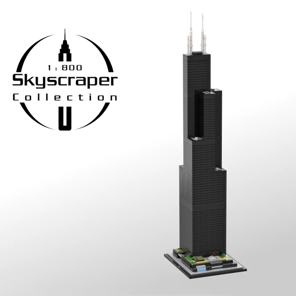 Строевая башня фриллис (башня Sears) Масштаб 1:800 от SPBrix 2845 шт. набор моделей