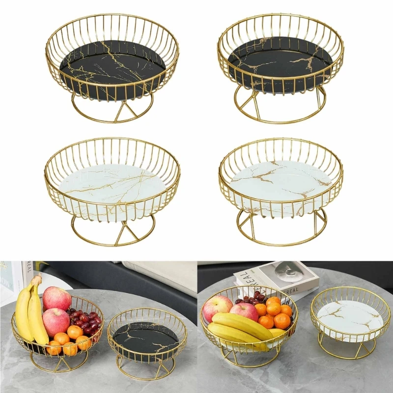 

Metal Wire Fruit-Basket Fruit Bowl Modern Fruit-Basket for Vegetable-Snack-Countertop Metal Fruit Tray Table-Centerpiece