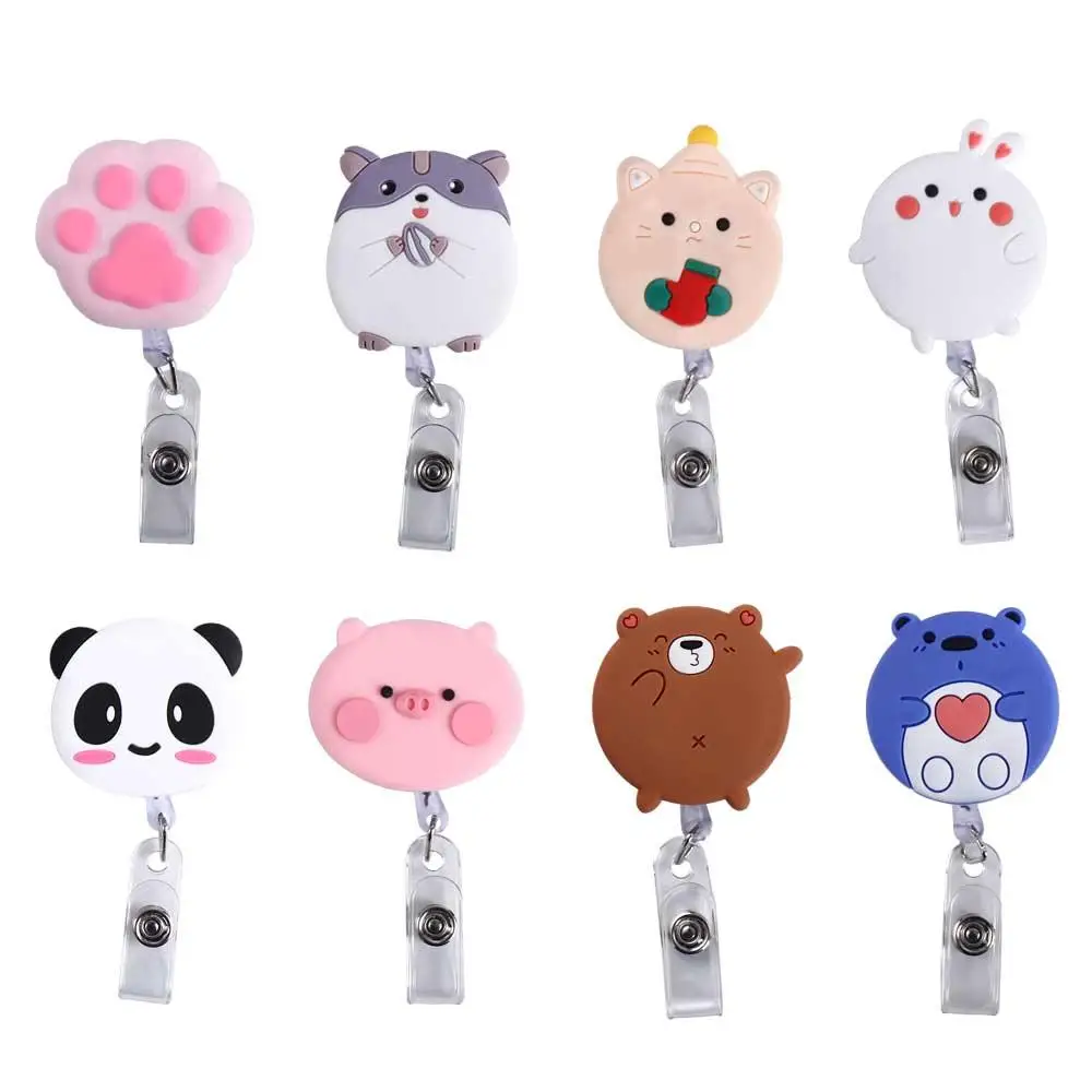 

Keys Lanyard Work Card Clip Bear Chest Card ID Card Clips Nurse Badge Holder Retractable Badge Reel Name Card Holder