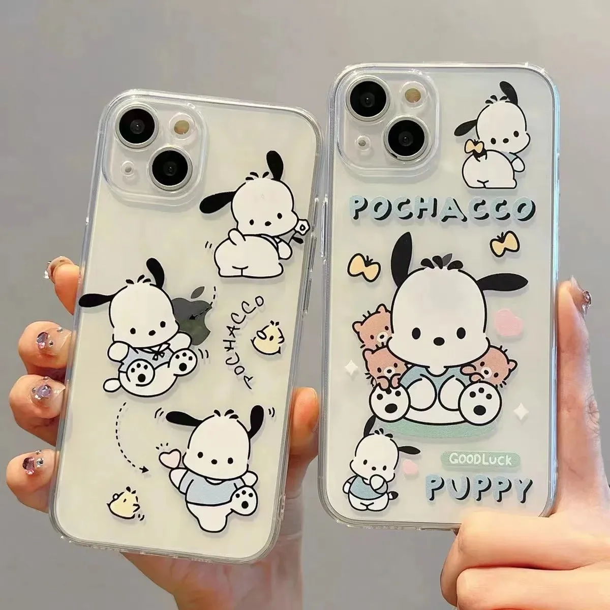 Прозрачный чехол Sanrio для iPhone 16 15 14 13 12 11 Mini Pro Max X XR XSMax 7 8 Plus SE20