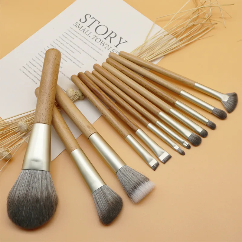 12 начинающих кистей для макияжа пудра лица румяна точечная кисть консилер теней