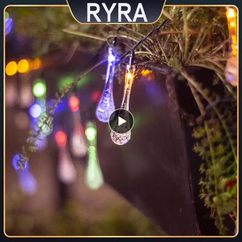 

LED Solar Lights Water Drop Fariy Lights Waterproof Garland Solar Power Lamp Lighting Strings Christmas Party Ornaments Navidad