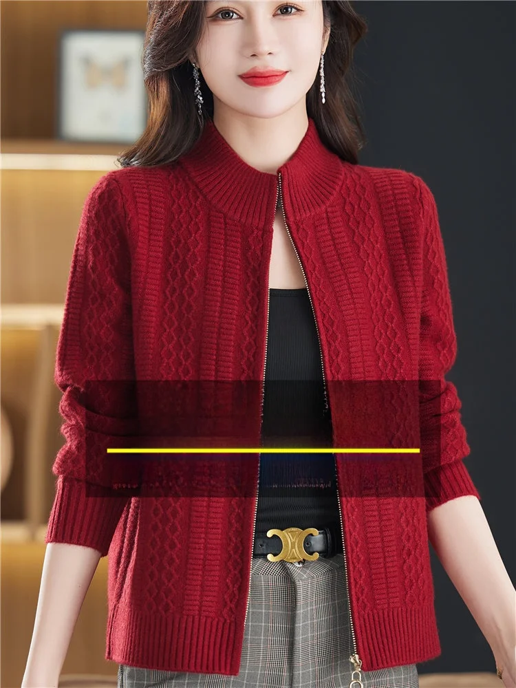 Erdos новый ангорский ранний весенний вязаный кардиган на молнии уличный свободный