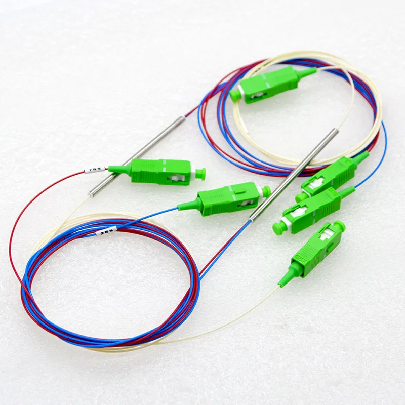 10 шт. Новый 0 9 мм SM SC UPC APC 1x2 мини стальная трубка вытяжной конусный