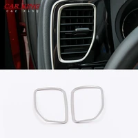for mitsubishi outlander 2014 15 2016 stainless steel car conditioner air outlet decoration cover trim styling accessories 2pcs