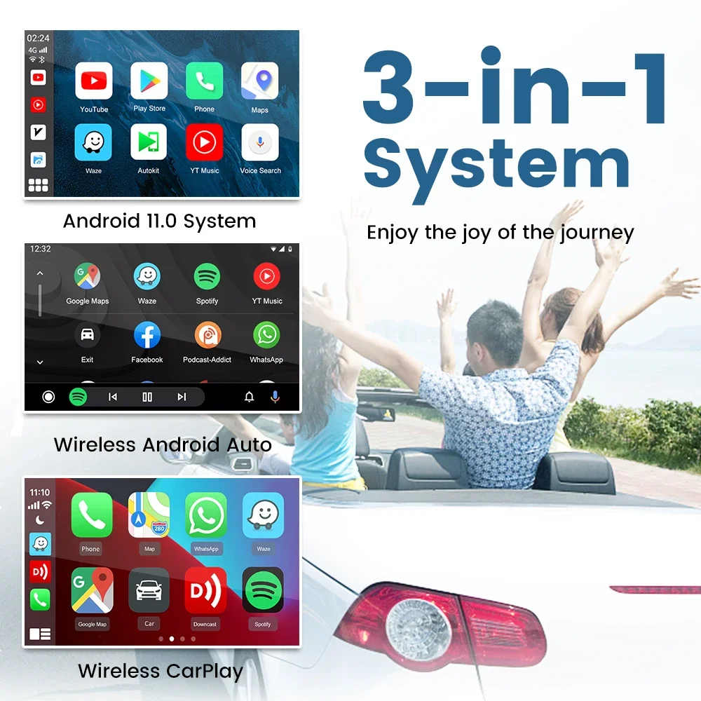 4+64 ГБ, 8-ядерный процессор Qualcomm, Android 13.0, беспроводной CarPlay и Android Auto, AI-бокс с поддержкой SIMTF-карт, Netflix, Spotify, Play Store (art.: 3920dbcd5424e) - 3920dbcd5424e
