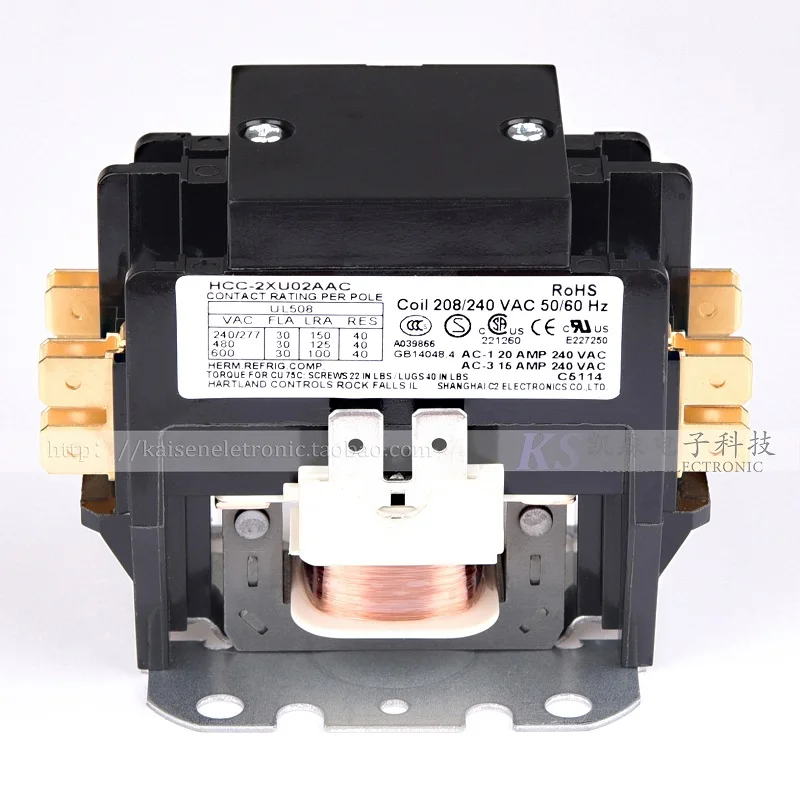 

American air conditioning contactor HCC-2XU02AAC HCC-2XU04GG 208-240V 2P HCC-2XU04AA