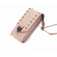 new high quality niche design rivet studded mobile phone bag mini bag ladies shoulder messenger bag rivet design bag