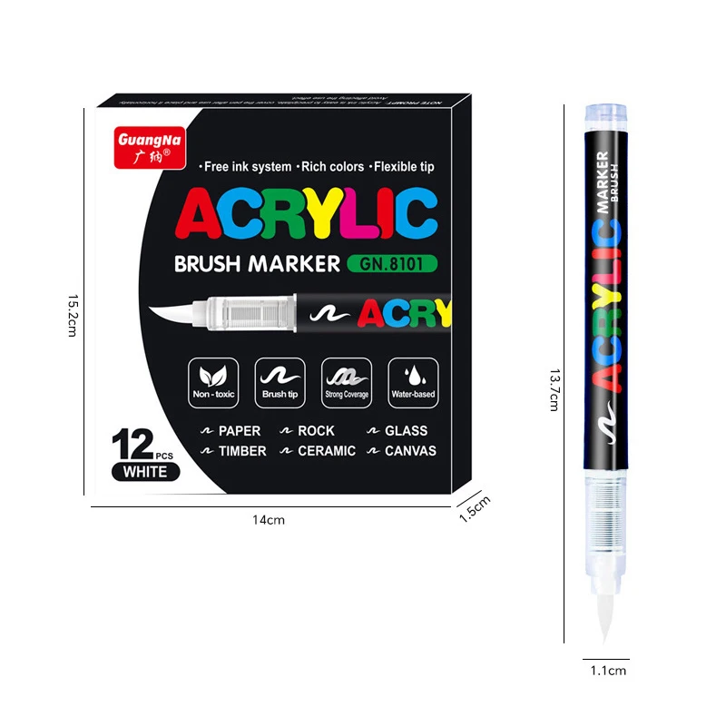 

1 шт., жидкий акриловый маркер, кисть для рисования, ручка для рисования, камень, керамика, стекло, дерево, холст, изготовление рисунков, граффити, ручка-раскраска