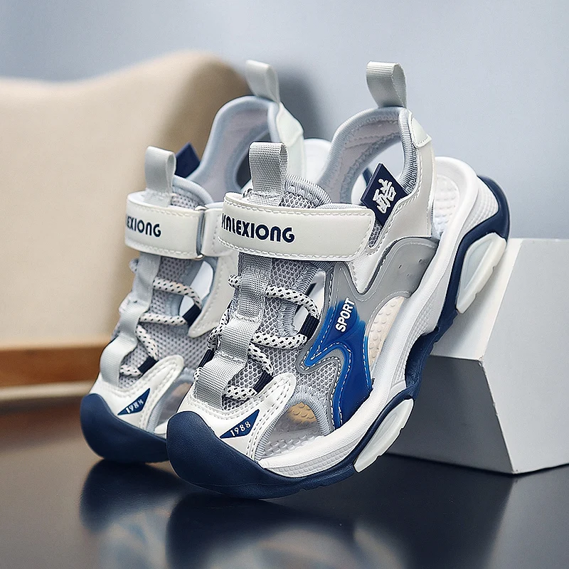 SeckinDogan Hot Sale Summer Beach Footwear Kids Closed Toe Children  Sandals Toddler Fashion Designer Shoes for Boys and Girls