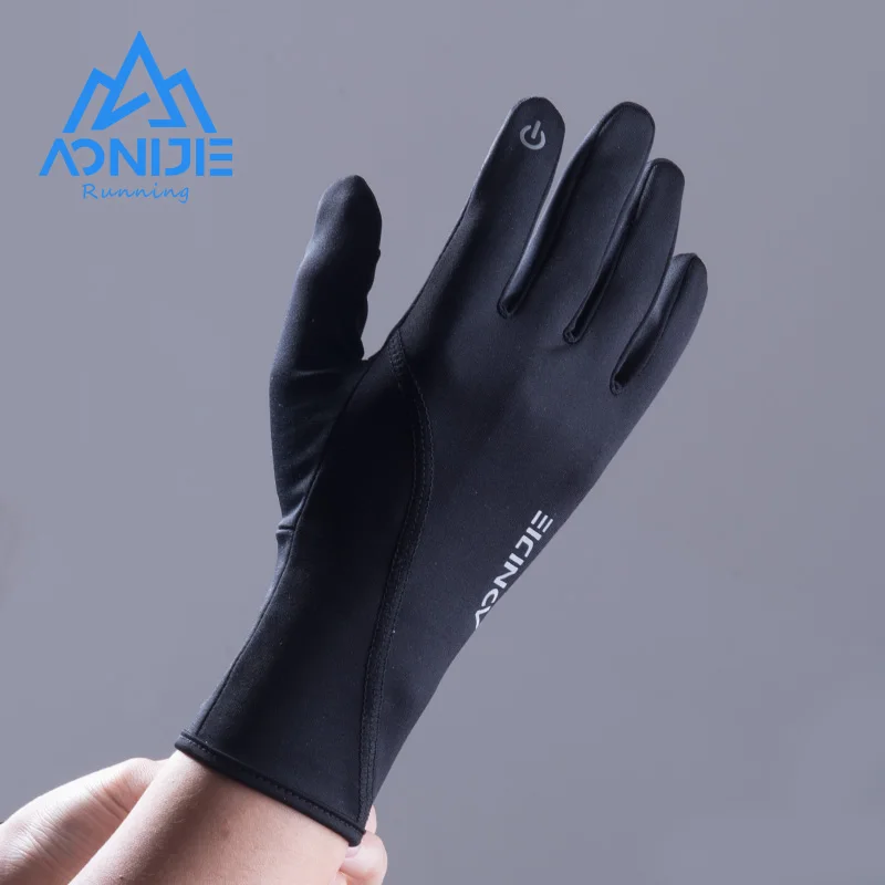 AONIJIE Women Men Windproof Cycling Gloves Outdoor Sports Running Motorcycle Touch Screen Gloves Non-slip Warm Full Fingers M56