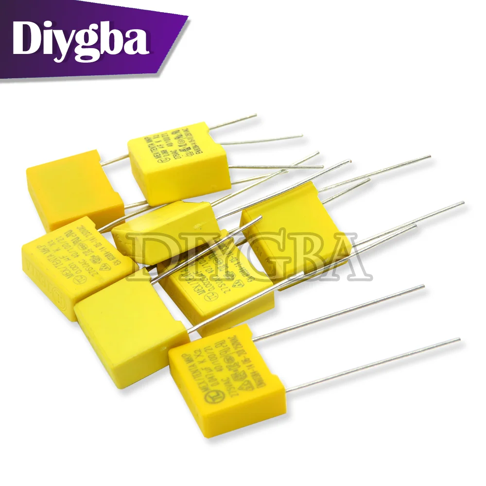 10PCS X2 Safety capacitor 10mm ~ 22.5mm 275VAC 0.022UF 0.047UF 0.1UF 0.15UF 0.22UF 0.33UF 0.47UF 0.68UF 1UF Polypropylene film - купить по