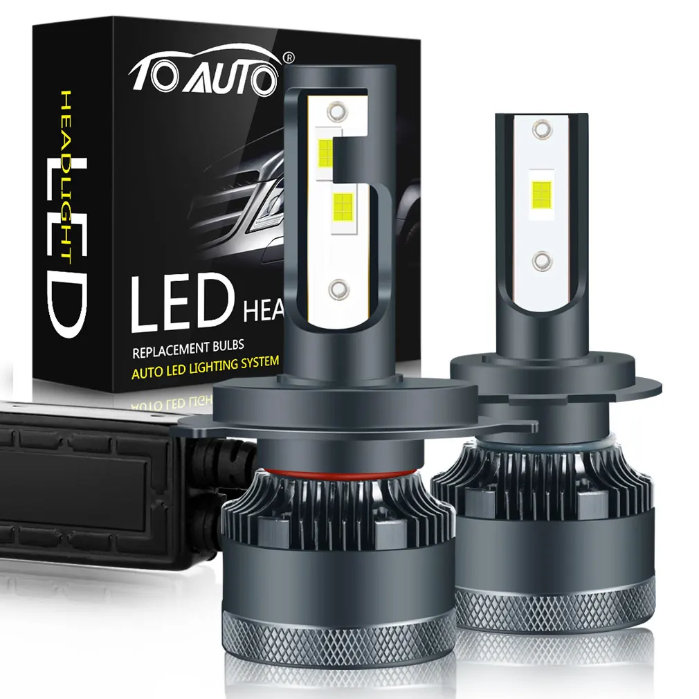 TOAUTO 25000LM Автомобильные светодиодные фары H1 H4 H7 светодиодный H8 H11 9005 HB3 9006 HB4 Дальний