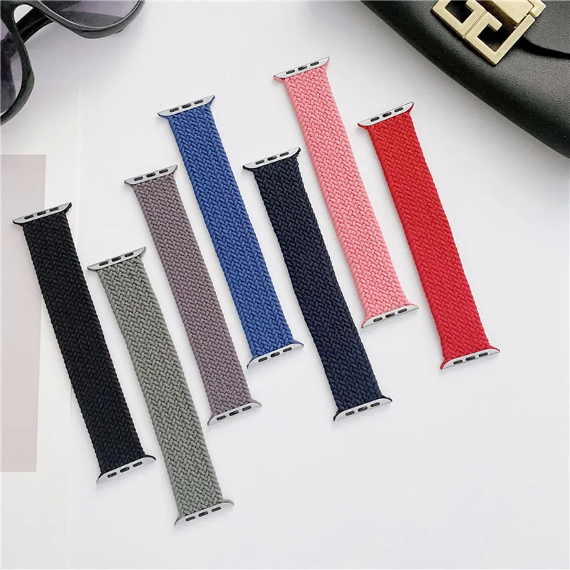 

1:1 offical Braided solo loop For Apple Watch band 44mm 45mm 49mm 41mm 40mm 38mm Nylon Bracelet iWatch Ultra series 8 SE 7 Strap