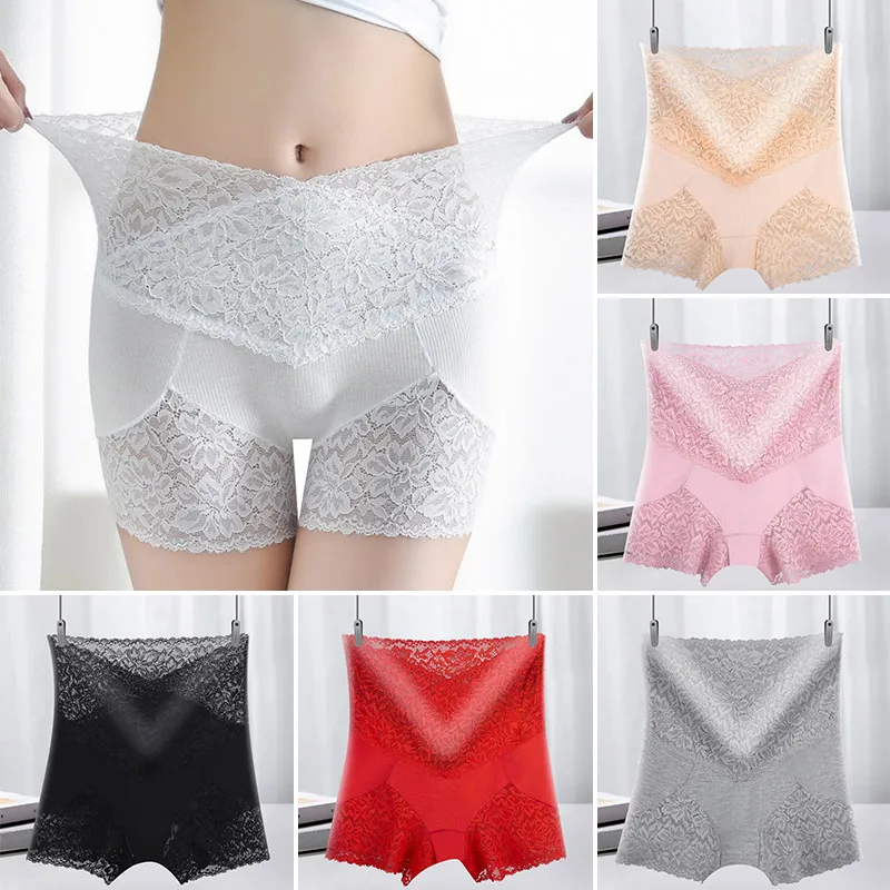 

Шорты женские кружевные бесшовные с высокой талией и антибликовым покрытием