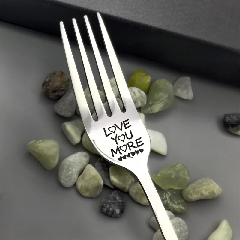 

Birthday Gift for Girlfriend Boyfriend Small Love Gift Letter Long Fork Always Love Party Favors Valentines Day Gift Present